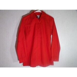 Chicos Women Blouse Tunic Size 0 Orange 100% Cotton Career Professional Office